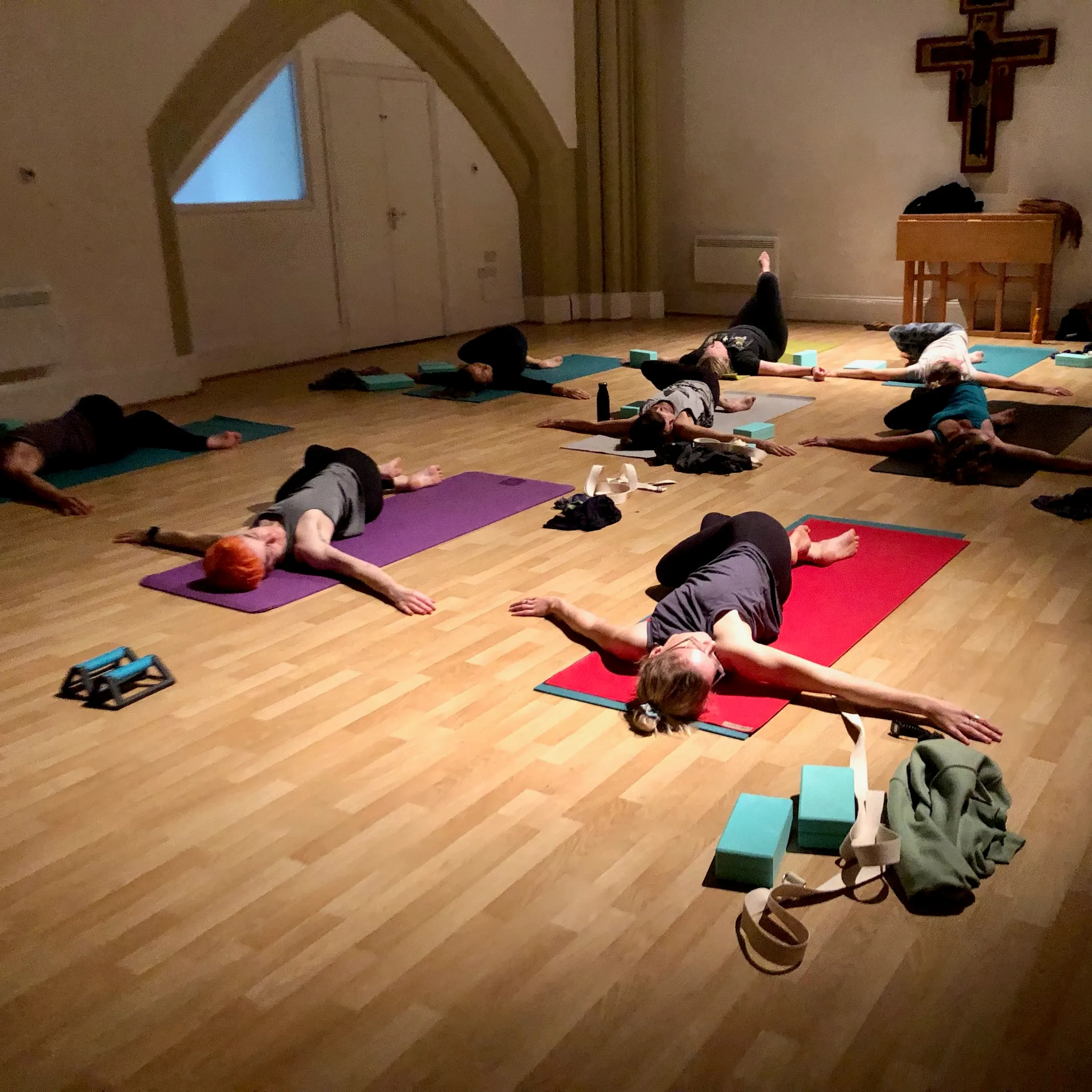 Group yoga class